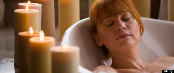 Woman in Bubble Bath