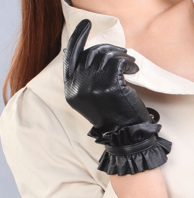 Plain Black Gloves