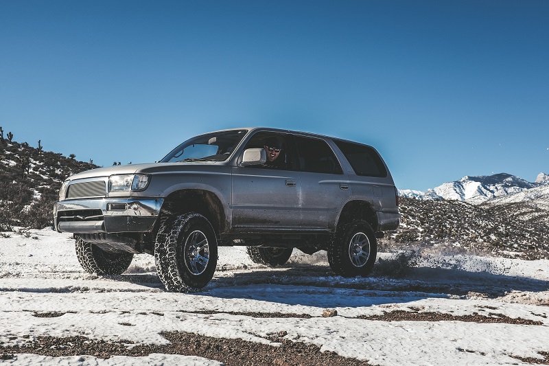 Off road car on snow