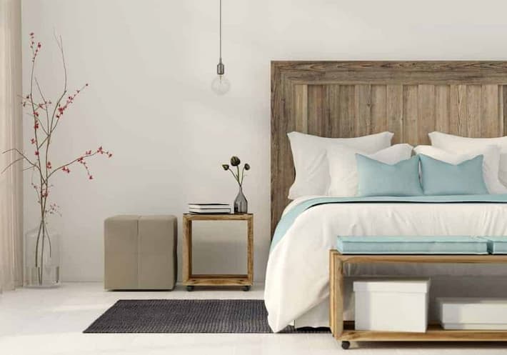 modern wooden headboard for bedroom
