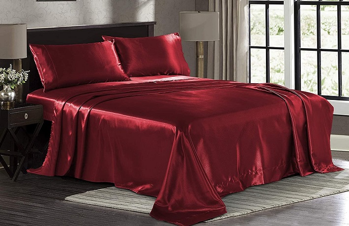 red sheets silk and satin