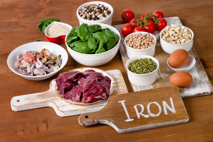 Iron is necessary for the formation of hemoglobin, the transport vehicle of oxygen around the body. It can be found in two forms, heme (the easily absorbable form) and non-heme. Heme iron is only available from animal products hence vegans are often recommended to aim for 1.8 times the normal recommended daily amount (RDA). However, more studies are needed to establish whether such high intakes are needed. 