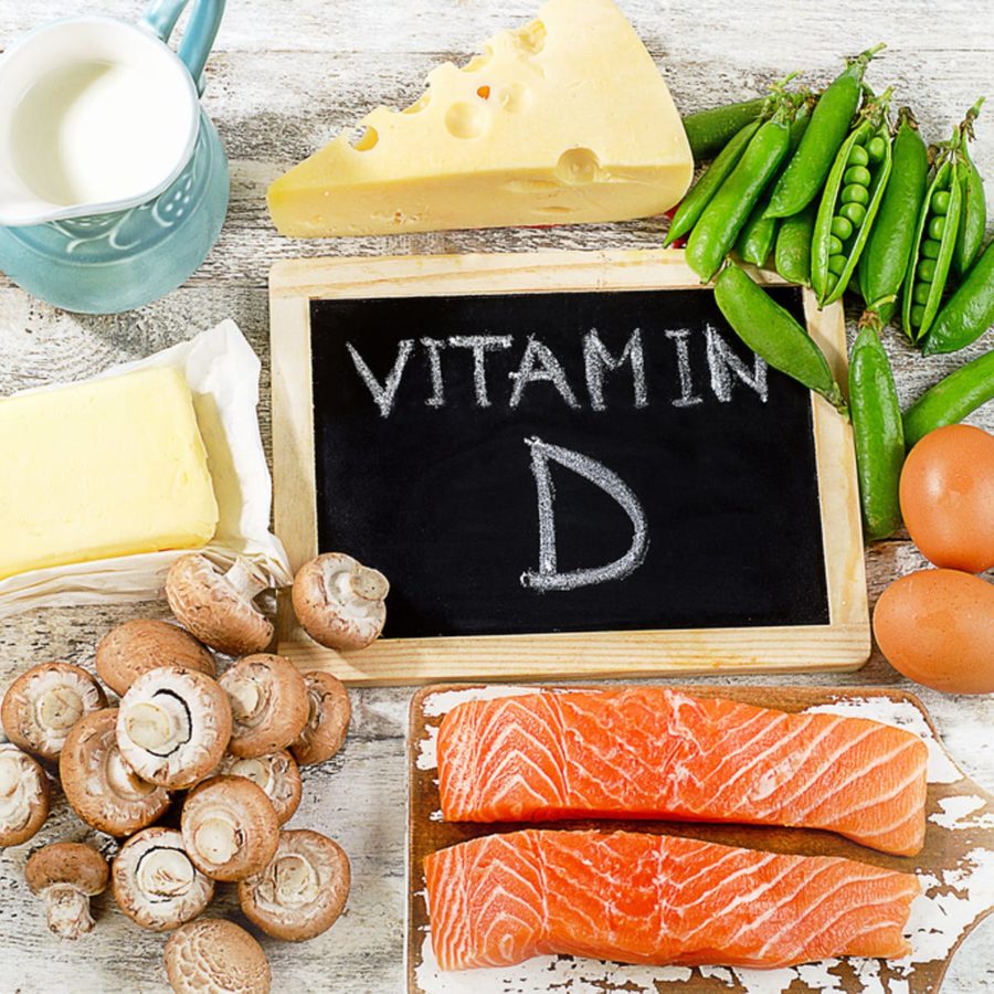 Essential for strong bones, Vitamin D runs the calcium and phosphorus regulation in our bodies. Moreover, it supports heart, muscle and immune system health, healthy teeth and blood sugar levels.  What foods have vitamin D? Unlike other vitamins, however, it’s naturally present in very few foods (liver, fish like salmon and mackerel, eggs, mushrooms and commercially fortified milk).  
