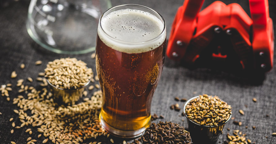 A glass of homemade beer