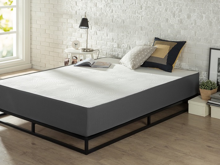 memory foam mattress in bedroom 