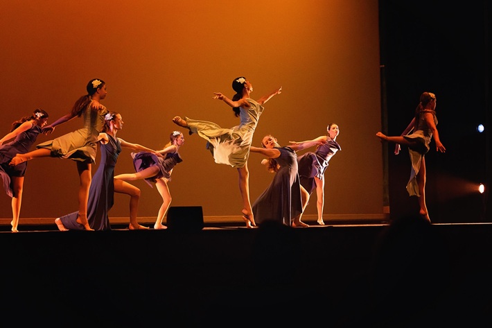 Jazz dancers perform