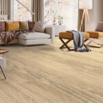 living room with wood tiles