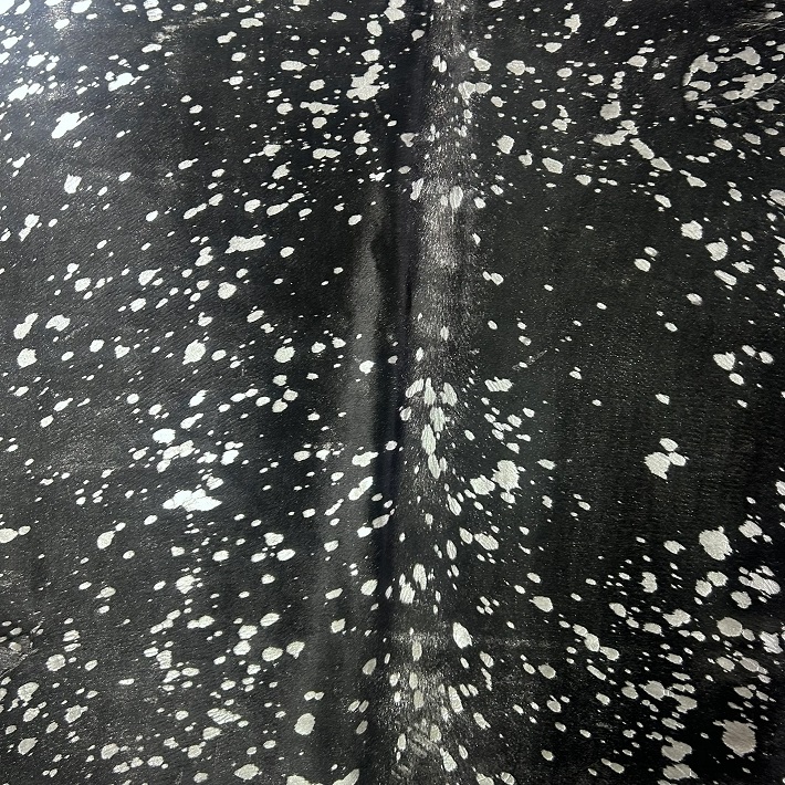 Black cowhide rug