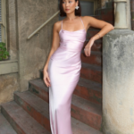 la lune lace back maxi dress - blossom